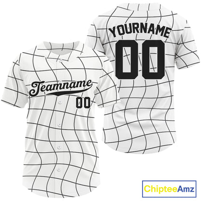 Custom Black And White Baseball Shirt For Men Outfit Youth Baseball Jerseys NYN1576