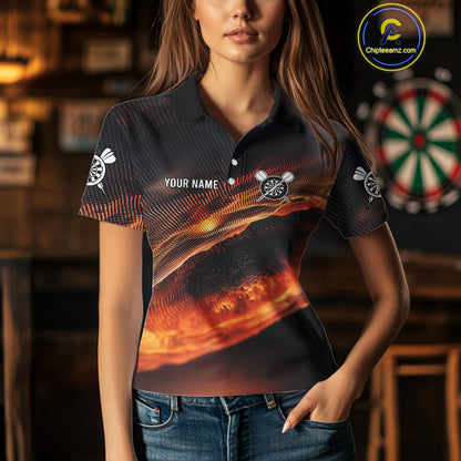 Persionalized Flame Dart Boards 3D Dart Shirt For Women, Dart Team Jerseys NYN0097