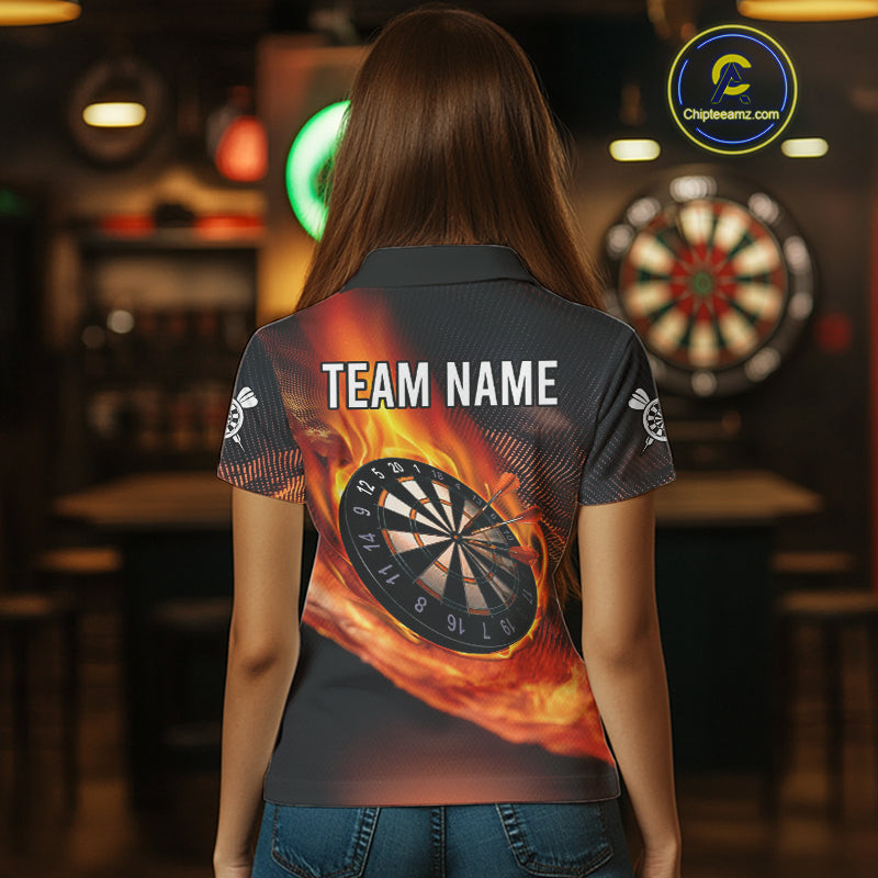 Persionalized Flame Dart Boards 3D Dart Shirt For Women, Dart Team Jerseys NYN0097