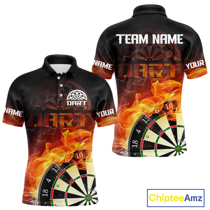 Persionalized Flame Smokes Dart Doards Dart Shirt For Men, Custom Dart Jerseys NYN0100