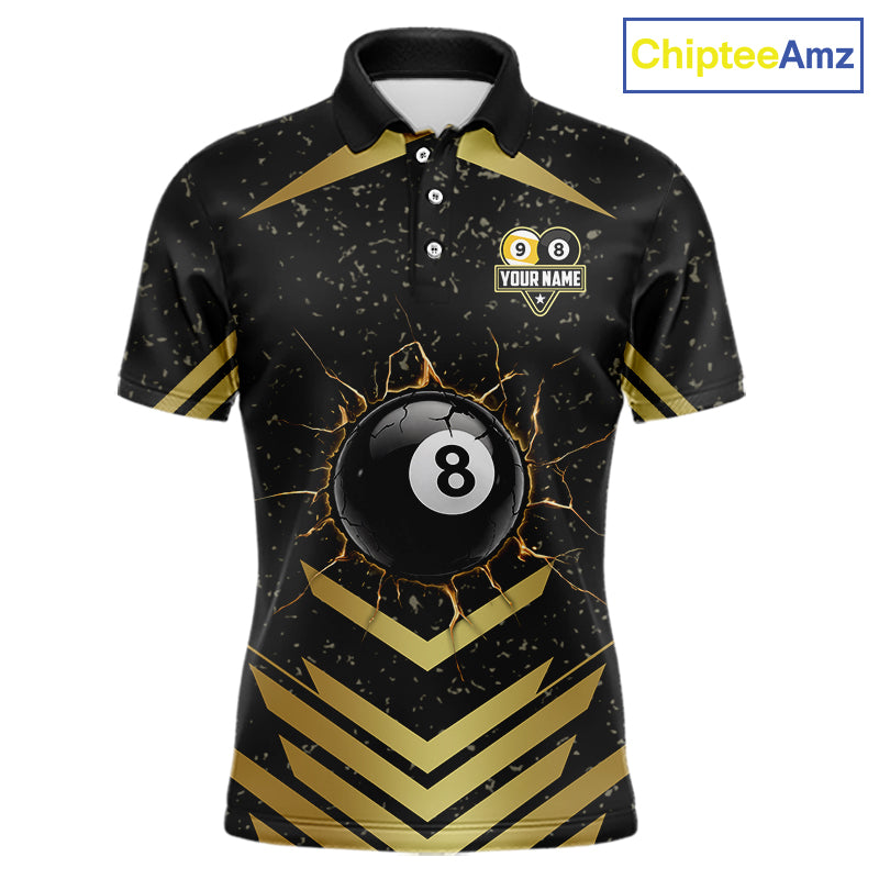 Orange Grunge Grim Reaper Billiard Ball Pool Custom Men Billiard Shirts, Billiard Team Jerseys NYN3020