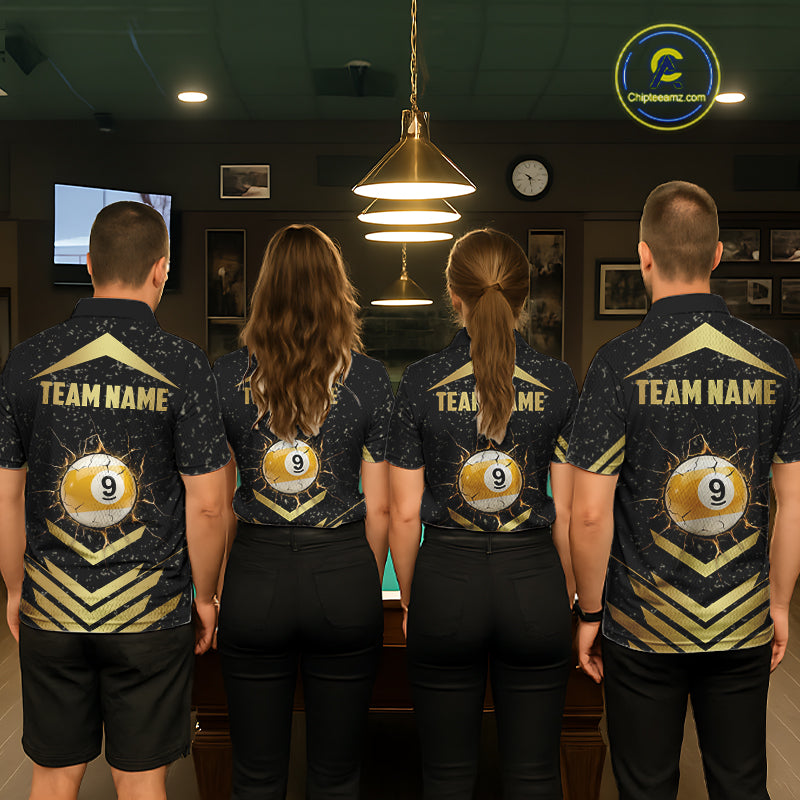 Orange Grunge Grim Reaper Billiard Ball Pool Custom Women Billiard Shirts, Billiard Team Jerseys NYN3020