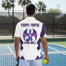 Load image into Gallery viewer, Custom Purple Galaxy Dragon Holographic Pickleball Ball Jerseys Men Pickleball Team Shirts NYN2161