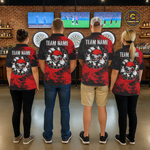 Load image into Gallery viewer, Personalized Black &amp; Grunge Red Funny Cool Dog Cracked Darts Shirts For Men Dart Team Jerseys NYN2818