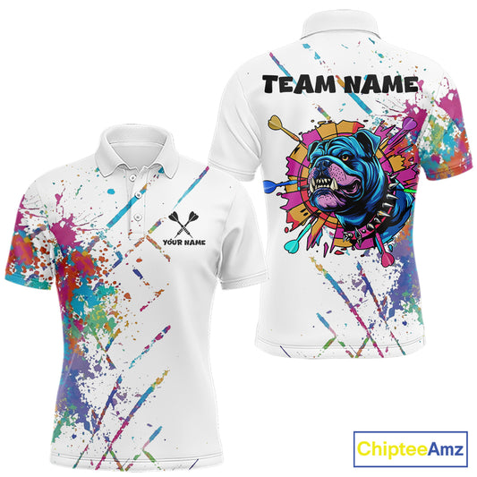 Custom Red Grim Reaper Grunge Black Dart Polo Shirts For Men Skull Dart League Jerseys NYN2182