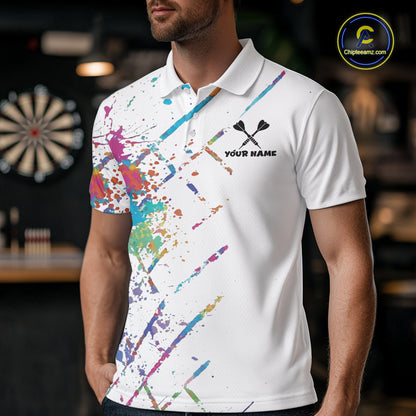 Custom Red Grim Reaper Grunge Black Dart Polo Shirts For Men Skull Dart League Jerseys NYN2182