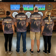 Load image into Gallery viewer, Graffiti Grunge Grim Reaper Red Dartboard Dart Polo Shirts For Men Custom Dart Team Shirts NYN2674