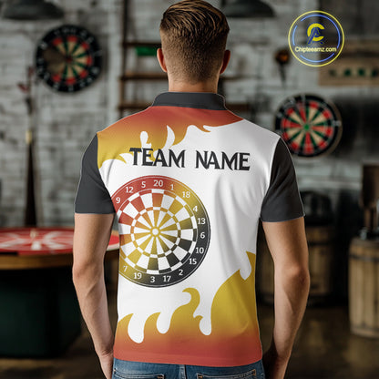 Men’s Custom Dart Shirt With Gradient Color Lion Dartboard, Dart Team Jerseys NYN0246