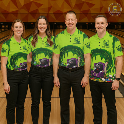 Smoking Funny Ball & Pins Bowling Shirt For Men Personalized Bowling Team Tournament Jersey NYN3749