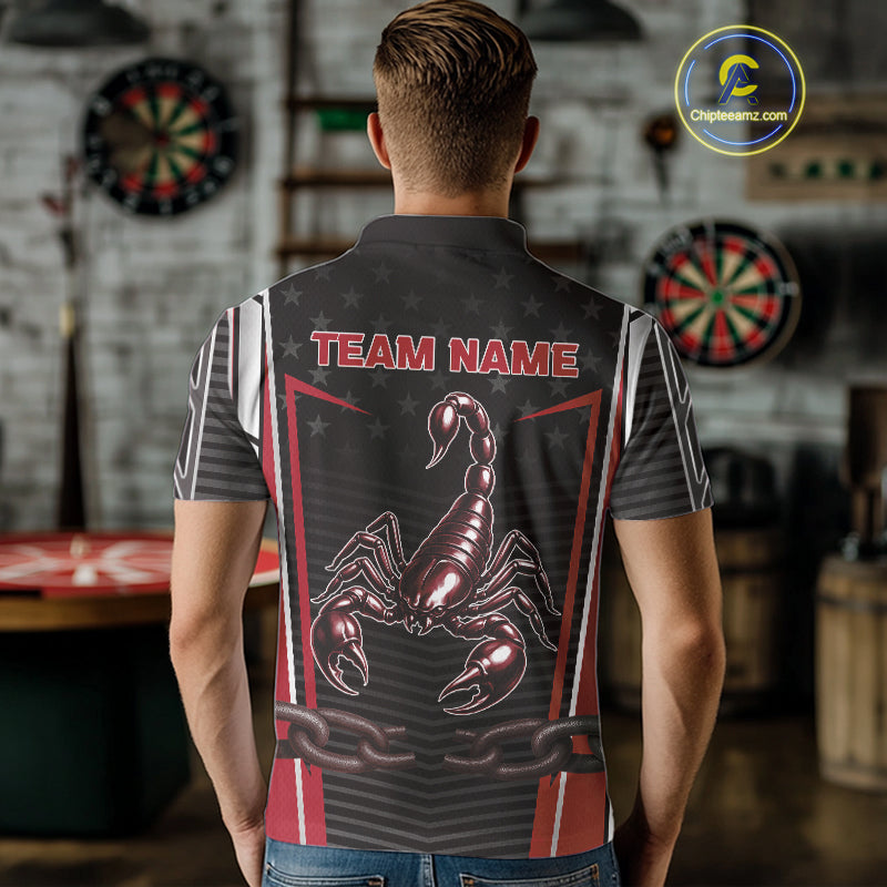 Custom Red Flames Scorpion Dart Arrow Darts Shirt For Men Dart Jersey Uniform NYN1048