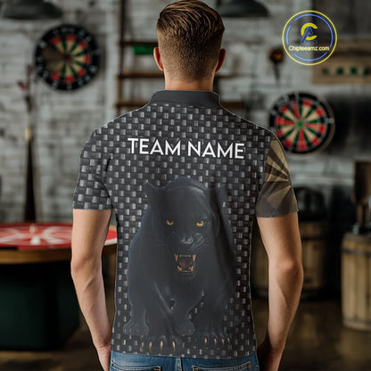 Dark Panther Brown Dartboard Darts Shirt For Men - Custom Dart Player Jersey NYN0531