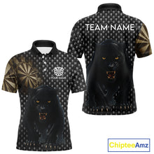 Load image into Gallery viewer, Dark Panther Brown Dartboard Darts Shirt For Men - Custom Dart Player Jersey NYN0531
