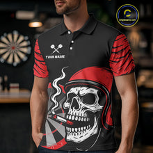 Load image into Gallery viewer, Custom Black And White Halftone Dartboard Dart Shirts For Men Grunge Dart Team Jerseys NYN0057