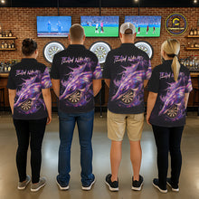 Load image into Gallery viewer, Personalized Pink Holographic Shark Women Darts Polo League Shirts Funny Grunge Dart Jerseys NYN2707