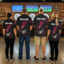 Load image into Gallery viewer, Personalized Red Horror Shark Women Darts Polo League Shirts Funny Grunge Dart Jerseys NYN2219
