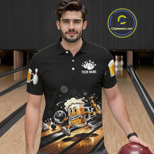 Load image into Gallery viewer, Personalized Beer Runner Funny Bowling Team Shirts For Men Bowling Polo &amp; 1/4-Zip Jersey NYN2724