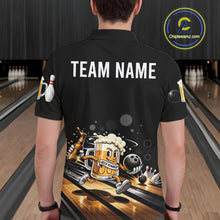 Load image into Gallery viewer, Personalized Beer Runner Funny Bowling Team Shirts For Men Bowling Polo &amp; 1/4-Zip Jersey NYN2724