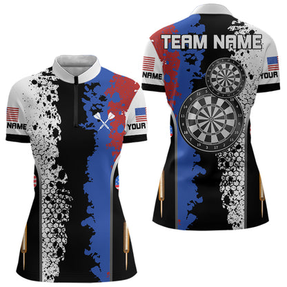 American Flag Style Darts Shirt Custom Patriotic For Women, Dart Team Jerseys NYN0004