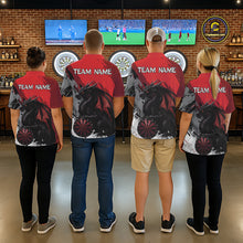 Load image into Gallery viewer, Red Grunge Dragon Dartboard Custom Men Darts Polo League Shirts Dragon Dart Jerseys NYN2239