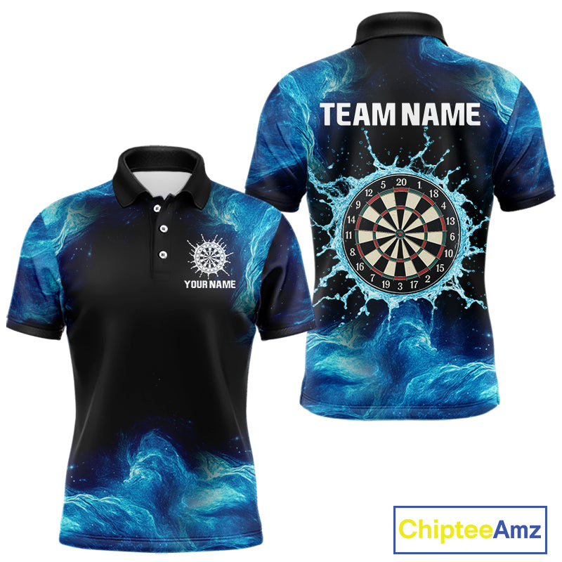 Dripping Water Dartboard Darts Shirt For Men - Name Personalization Darts Jersey NYN0348
