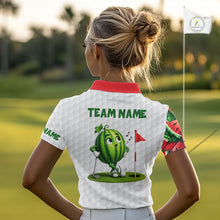 Load image into Gallery viewer, Custom Watermelon Golfer Funny Golf Team Outfits Watermelon Slices Golf Polo Golf Shirts For Women NYN3319