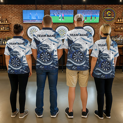 Red & Grey Smokes Dartboard Custom Men Darts Polo Shirts Grunge Dart League Jerseys NYN2279