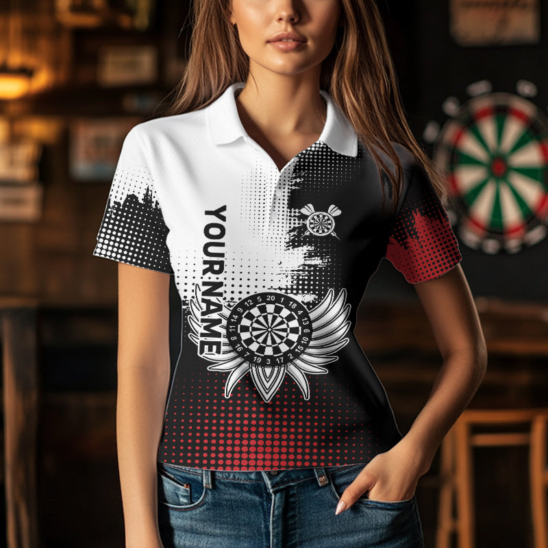 Custom Black And Red Eagle Dartboards Dart Shirts For Women Outfits Dart Tournament Jerseys NYN0035