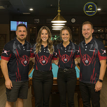 Load image into Gallery viewer, Black And Red Grunge Claws Wolf 8 Ball Pool Men Billiard Shirt Personalized Pool Balls Billiard Attire NYN2738