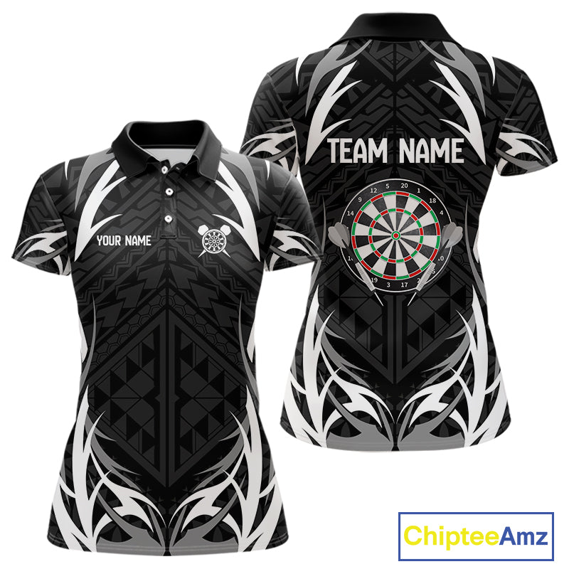 Personalized White And Black Dartboard Dart Shirts For Women Outfits Dart Team Jerseys NYN0041