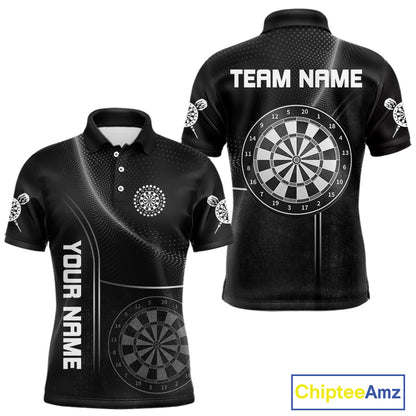 Halftone Pattern Dartboard White In Lines Grunge Dart Shirts For Men, Dart Jerseys NYN0057