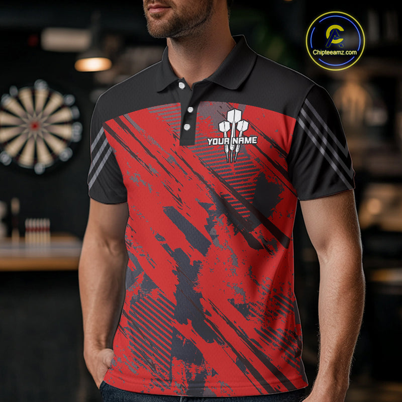 Multi-Color Dartboard Custom Polo & 1/4 Zip Dart Shirt For Men, Dart Team Jerseys NYN0220