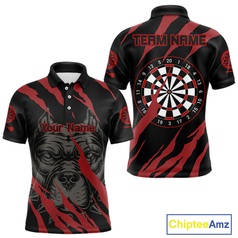 Red Scratch Bulldog Dart Shirt Custom Dart Team Shirt For Men, Dart Jerseys NYN0221