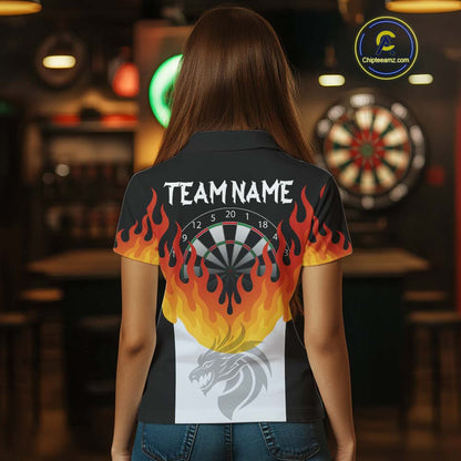 Dragon Fire Flame Dartboard Custom Dart Shirt For Women, Dart Team Jerseys NYN0090