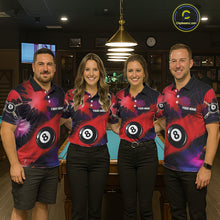 Load image into Gallery viewer, Grunge Paint Splatter Pink Ball 8 Billiard Shirts For Men Personalized Billiard Attire Gifts NYN2789