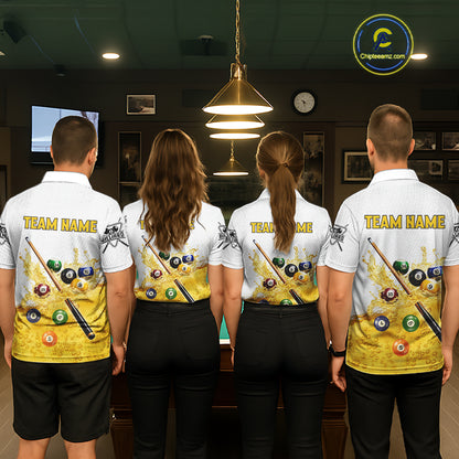 Funny Beer Play Pool Balls Billiard Team Shirt  For Women Custom Billiard Polo & 1/4 Zip Attire NYN2474
