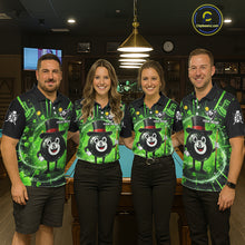 Load image into Gallery viewer, Funny Patrick Day 8 Ball Pool Women's Billiard Polo &amp; 1/4 Zip Shirt Custom Shamrock Billiard Attire NYN2479
