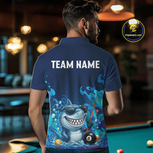 Load image into Gallery viewer, Personalized Funny Shark Blue Waving Billiard 8 Ball Shirt For Men Billiard Pool Team Jersey NYN3221