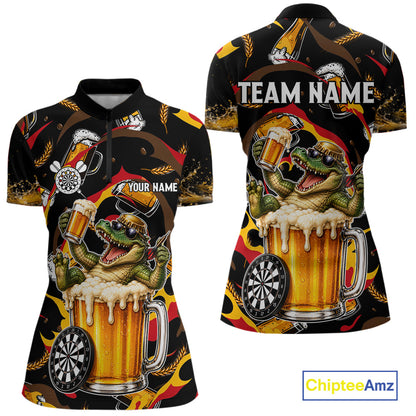 Alligator Beer women's quarter zip dart jersey personalized dart team uniform