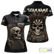 Load image into Gallery viewer, Graffiti Grunge Skull Darts Shirt For Women Custom Name &amp; Team Skull Dart Outfits Jerseys NYN3115