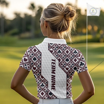 Women Poker Pattern Golf Clothing Golf Shirt Funny Custom Men Golf Top, Best Golf Gifts For Golfer NYN2938