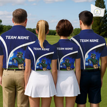 Load image into Gallery viewer, Funny Raccoon Moonlit Golf Course Mens Golf Shirts Upf Golf Shirts Custom Blue Golf Apparel NYN3318