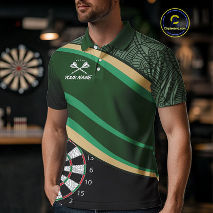 Leafy Whirl Dart Boards Darts Funny Shirt For Men - Custom Team & Player Name NYN0371