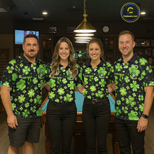 Load image into Gallery viewer, Eagle Shamrock Green St Patrick's Day Men Billiard Shirts Personalized Pool 8 Balls Billiard Attire NYN2740