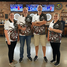 Load image into Gallery viewer, Personalized Black &amp; Red Dripping Spider Men Dart Polo Shirts Custom Dart League Jerseys NYN2095