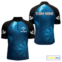 Load image into Gallery viewer, Galaxy-Themed Darts In Space Men's Darts Shirt - Custom Name For Dart Players NYN0422