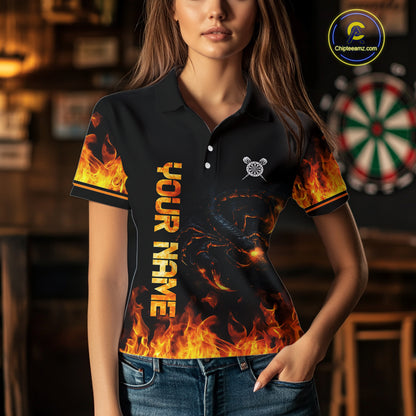 Custom Fire Flame Scorpion Dartboard Dart Shirts For Women Outfit Dart Team Jerseys NYN0075