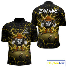 Load image into Gallery viewer, Billiard 8 ball cowboy funny pool shirt for men custom thunder yellow team attire