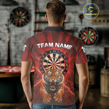 Load image into Gallery viewer, Horror Tiger Red Dartboard Custom Men's Darts Polo Shirt Dart Tournament Jerseys NYN1901