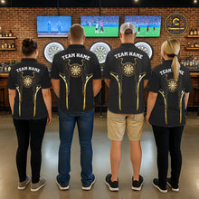 Load image into Gallery viewer, Personalized Gold Wings Dartboard Halftone Darts Quarter-Zip Shirt For Men Dart League Jerseys NYN2172