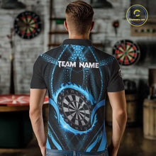 Load image into Gallery viewer, Custom Flaming Dragon Blue Digital Flow Men Darts Polo Team Shirt Dart League Jerseys NYN2177